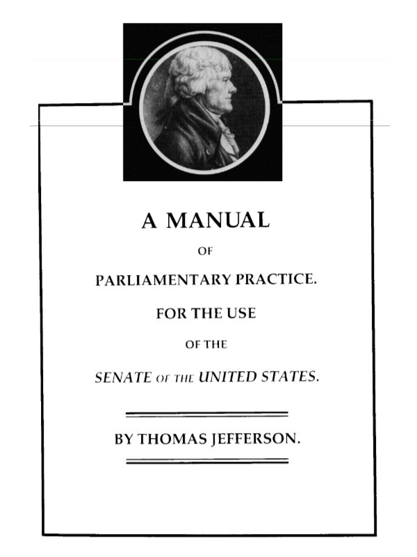 A Manual Of Parliamentary Practice